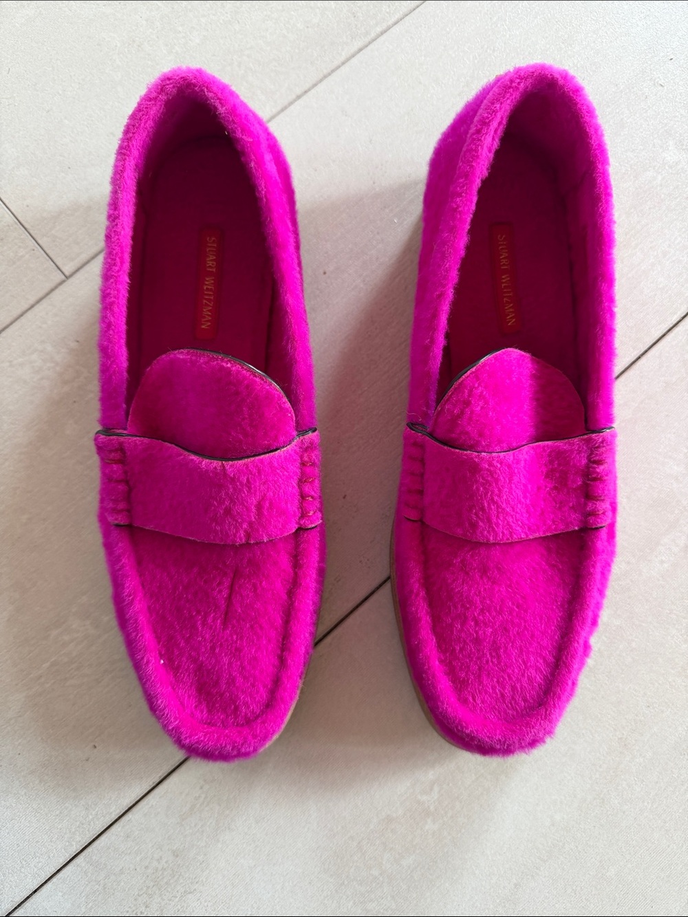 Stuart Weitzman Bromley Genuine Shearling Loafers